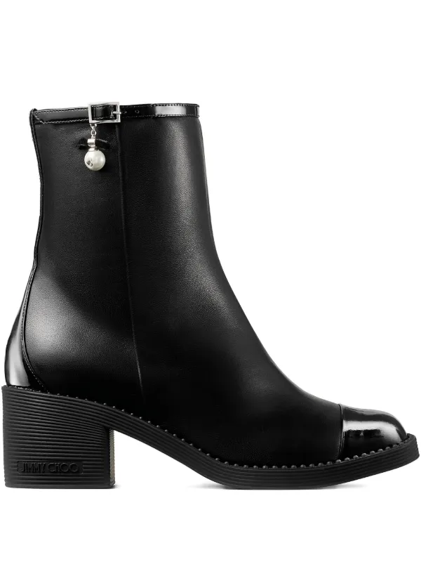 Jimmy Choo 60mm Adry Leather Boots in Black