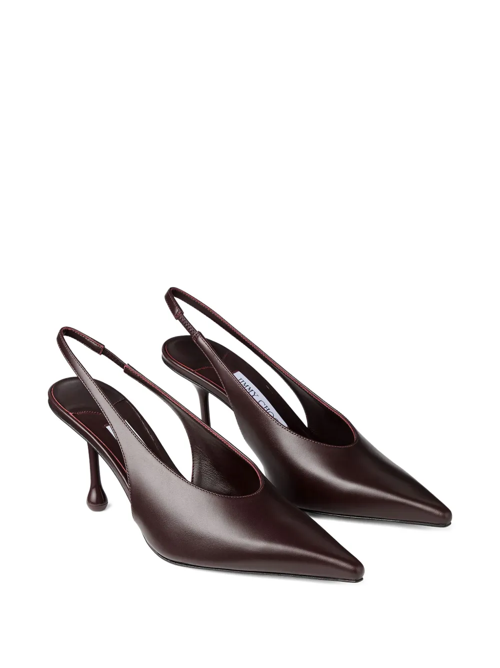 Jimmy Choo 80mm Isa Slingback Pumps In Brown