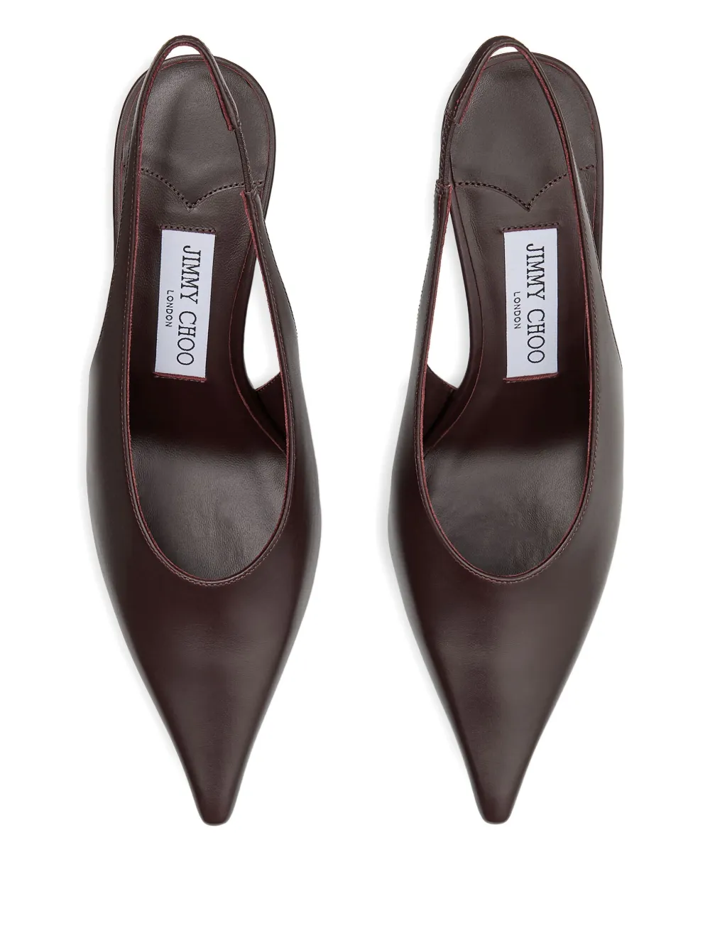 Jimmy Choo 80mm Isa Slingback Pumps In Brown