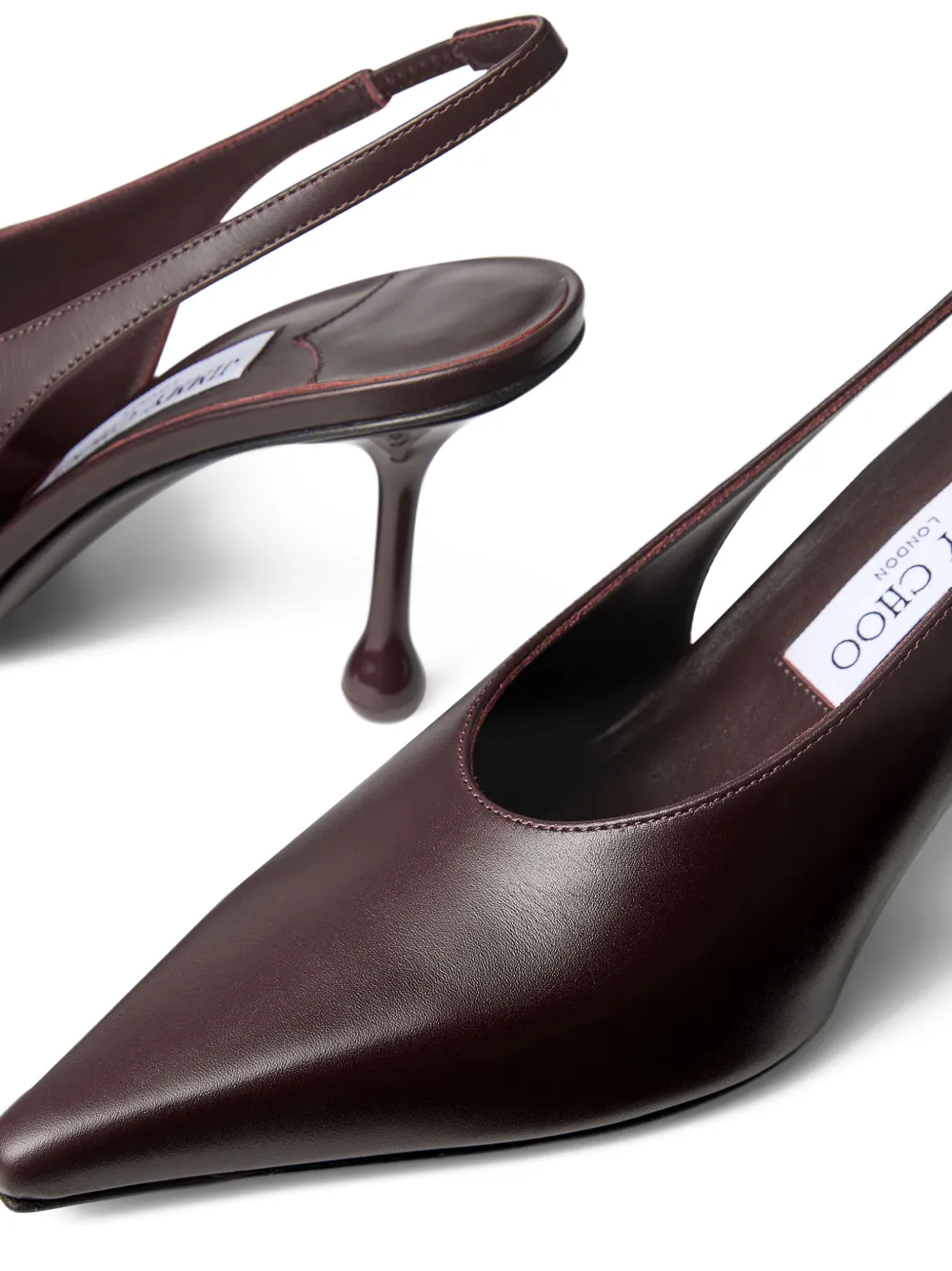 Jimmy Choo 80mm Isa Slingback Pumps In Brown