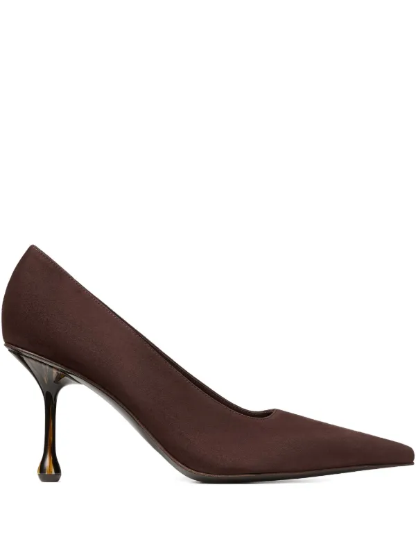 Jimmy Choo Ixia 80mm ポインテッドトゥ パンプス | ブラウン