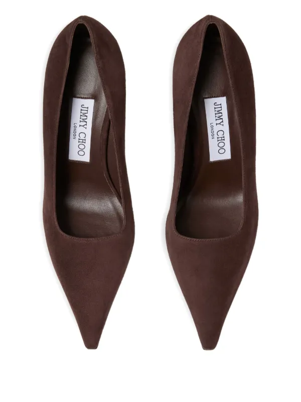 Jimmy Choo Ixia 80mm ポインテッドトゥ パンプス | ブラウン
