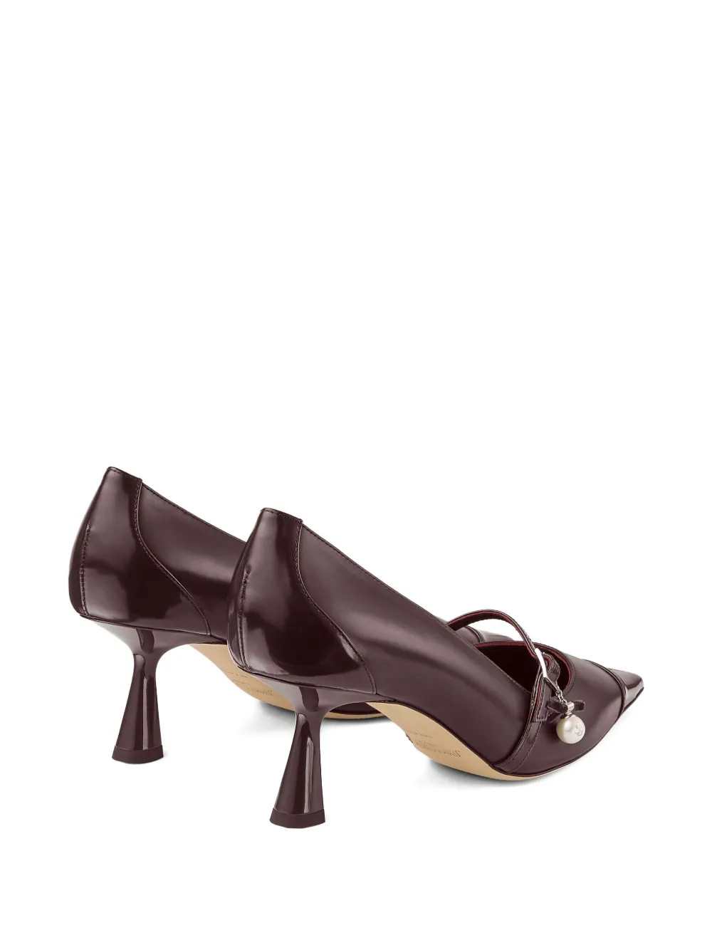 Jimmy Choo 65 mm Aren pumps verfraaid met parels en puntige neus Bruin