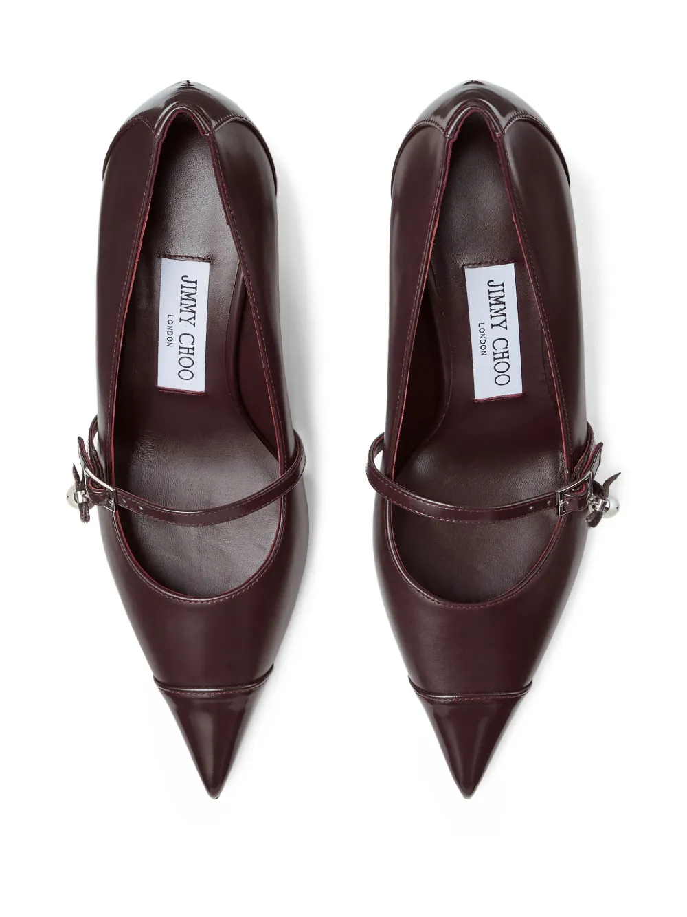 Jimmy Choo 65 mm Aren pumps verfraaid met parels en puntige neus Bruin