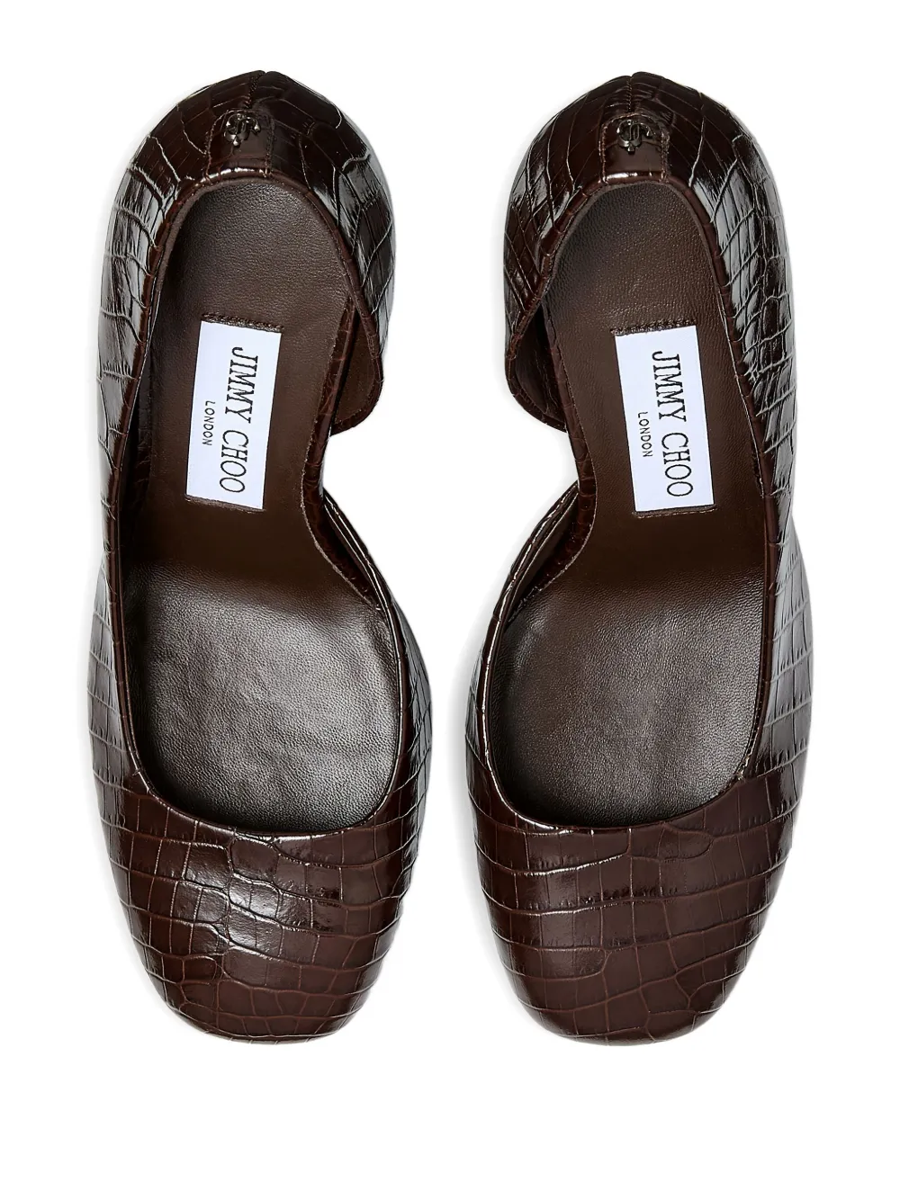 Jimmy Choo 85 mm Farren pumps met krokodillen-reliëf Bruin
