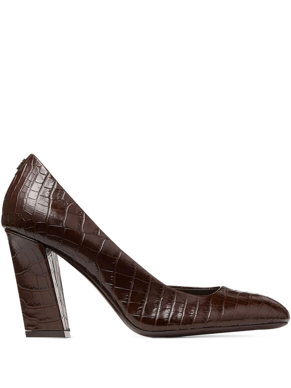 Jimmy Choo 85 mm Farren pumps met krokodillen-reliëf Bruin
