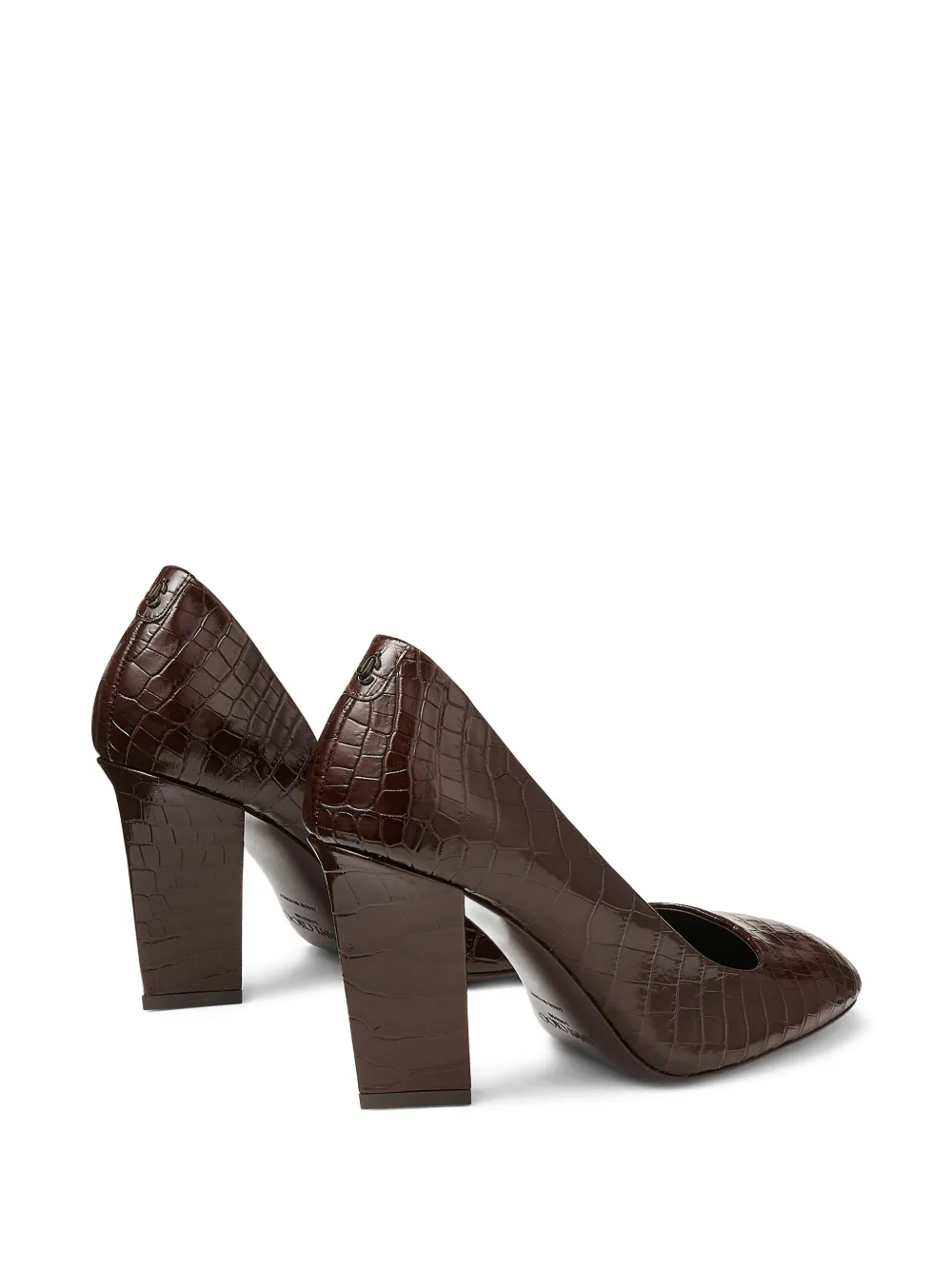 Jimmy Choo 85 mm Farren pumps met krokodillen-reliëf Bruin