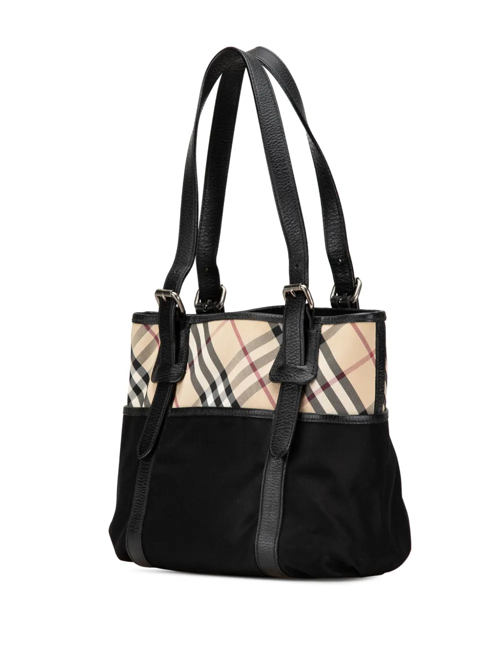 Pre-owned Burberry 2000-2017 Nova Check Nylon Tote Bag