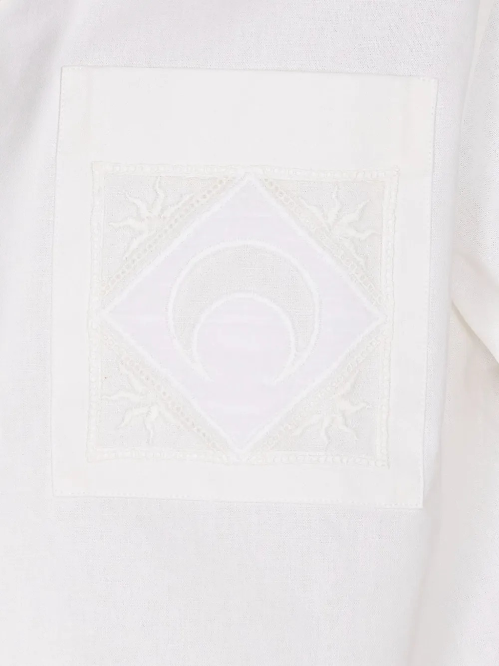 Marine Serre Blouse met geborduurd detail Wit