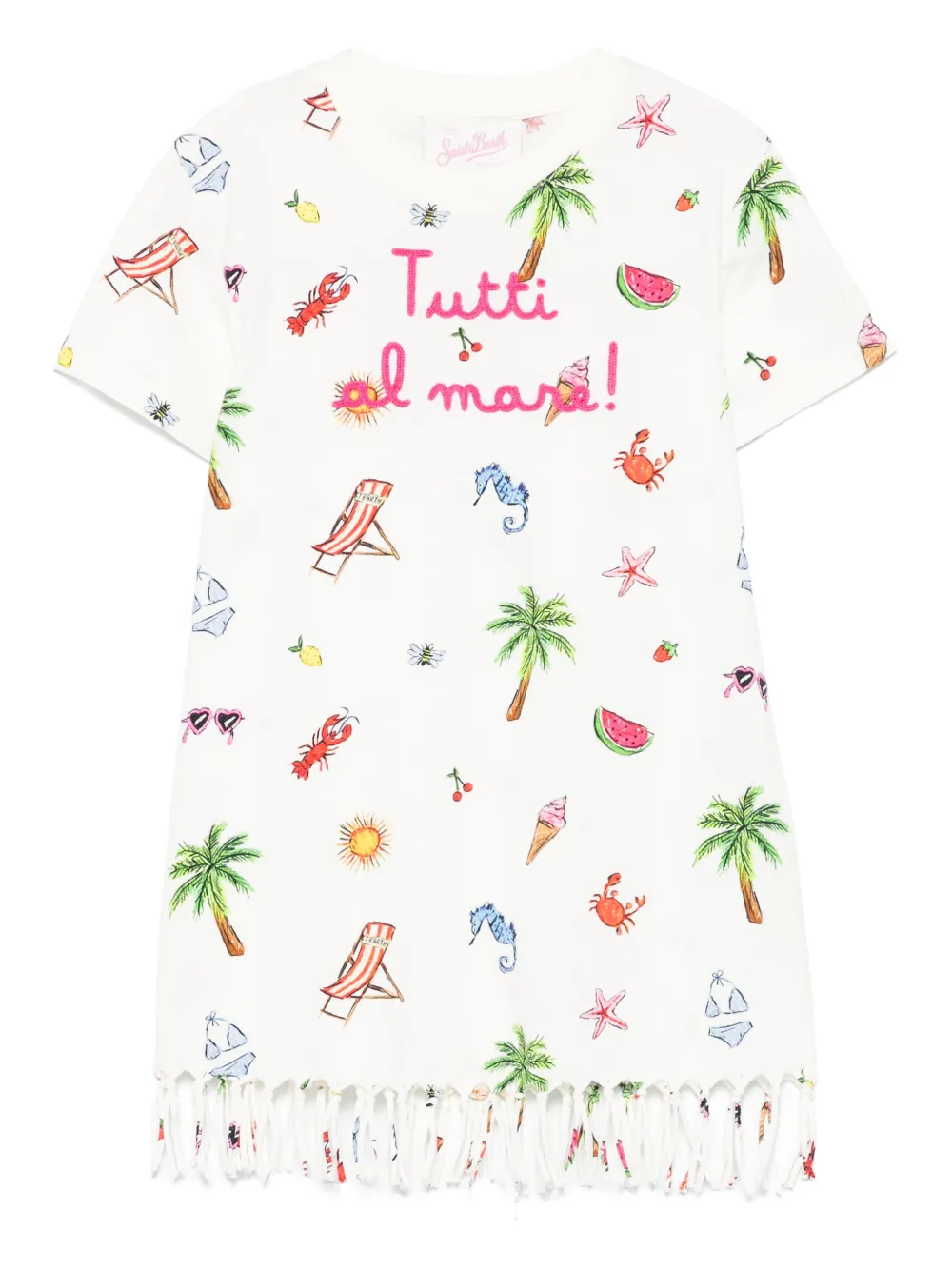 MC2 Saint Barth Kids Jurk met print Wit