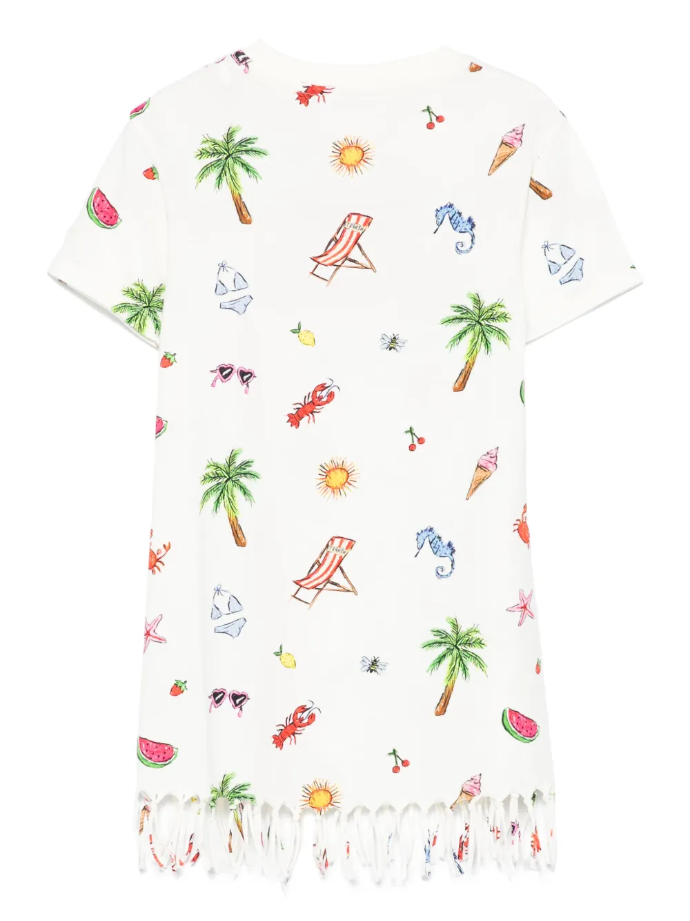 MC2 Saint Barth Kids Jurk met print Wit