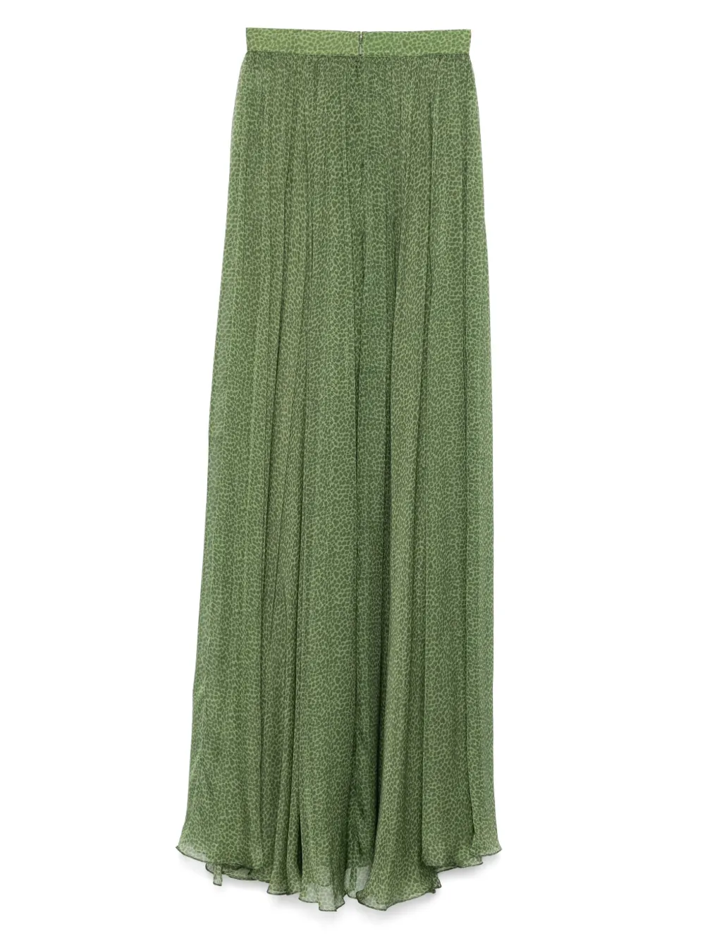 Elie Saab pleated midi skirt - Groen