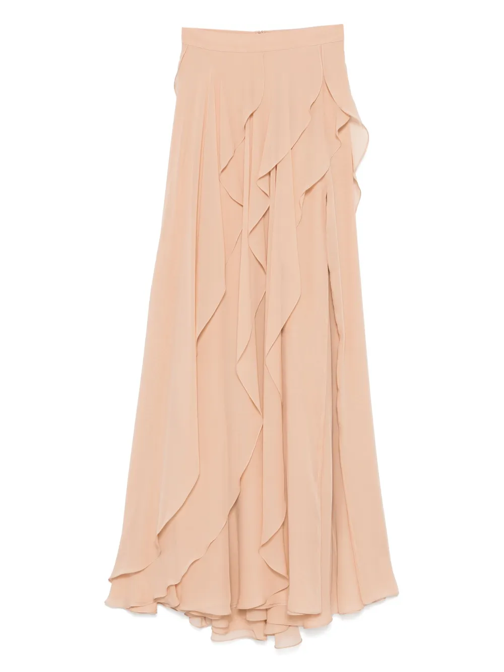 Elie Saab falda midi de seda | rosado | Image 1