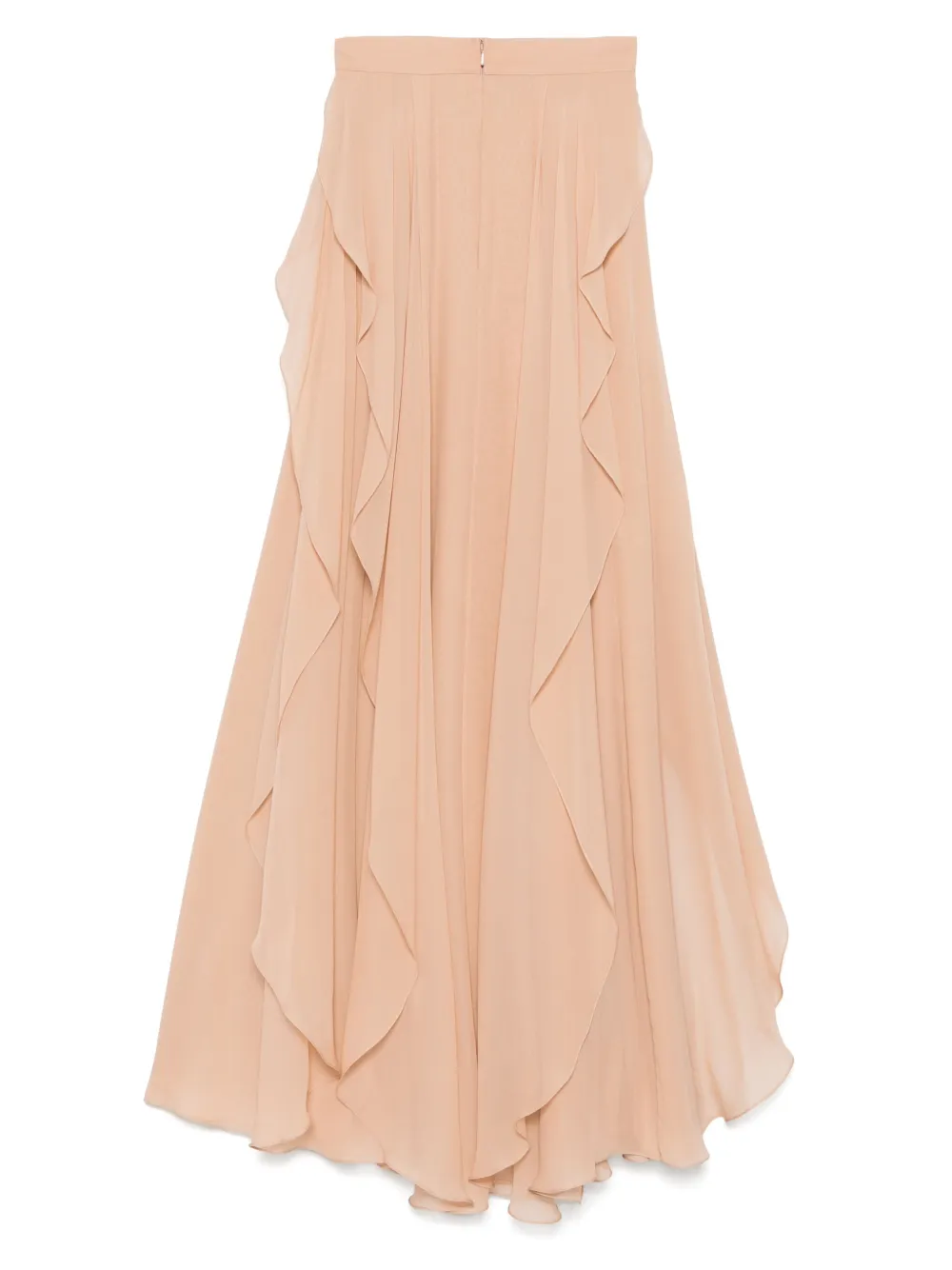 Elie Saab silk midi skirt - Roze