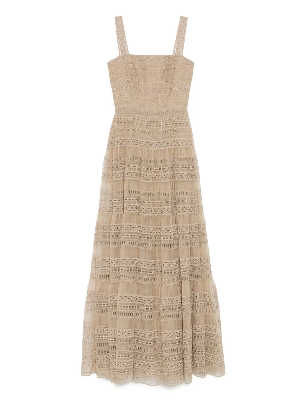 embroidered organza maxi dress