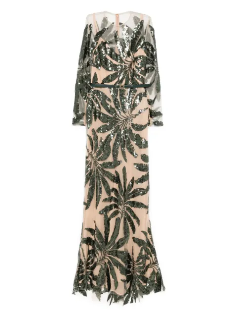 Elie Saab vestido largo con tul bordado