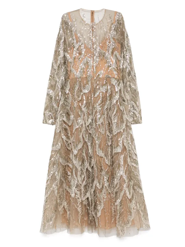 Elie Saab Embroidered Tulle Dress - Green Elie Saab Embroidered Tulle Dress - Green