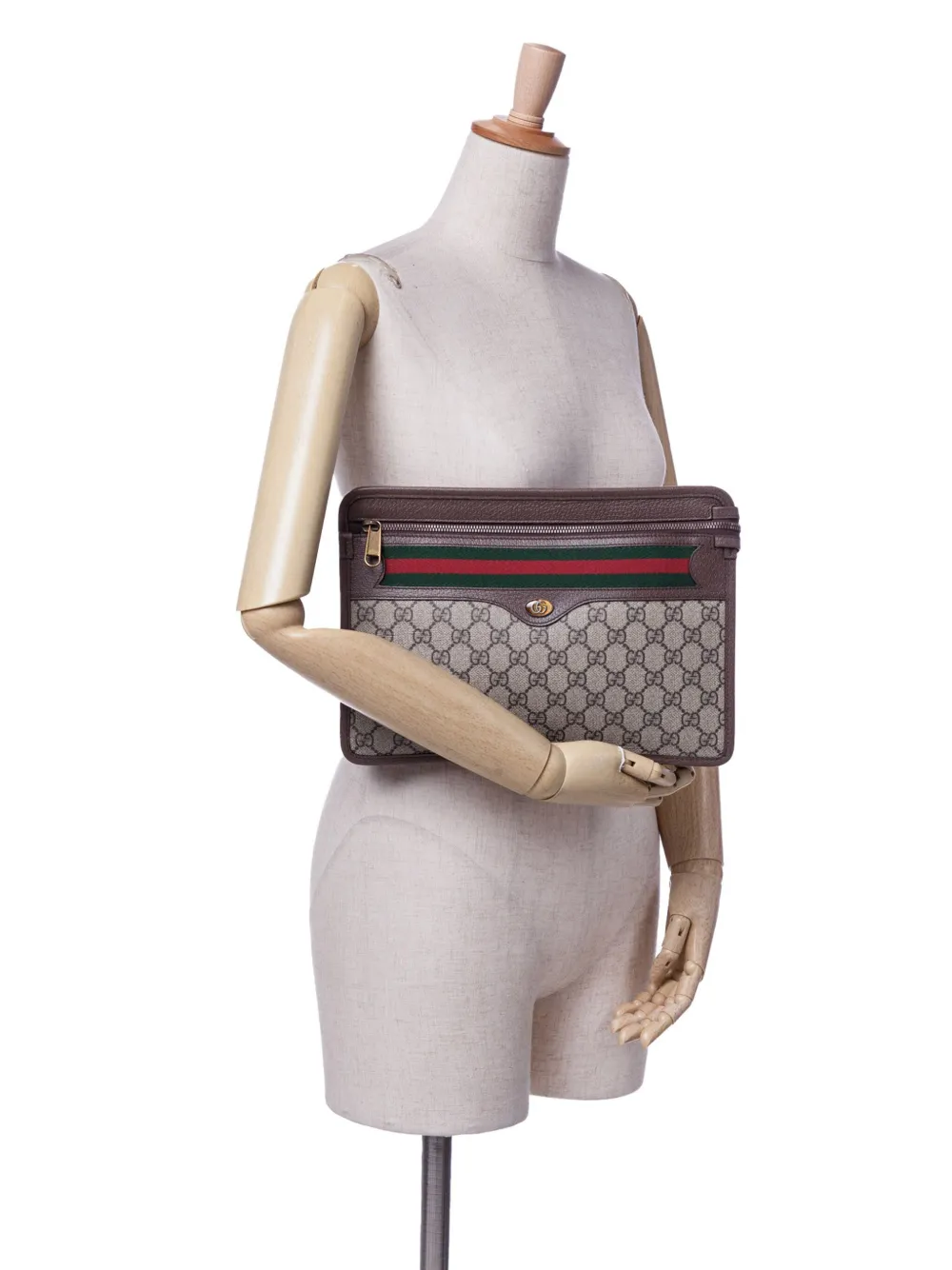 Gucci Pre-Owned 2016-2024 GG Supreme Web Ophidia clutch bag | Pre-Owned | Image 2