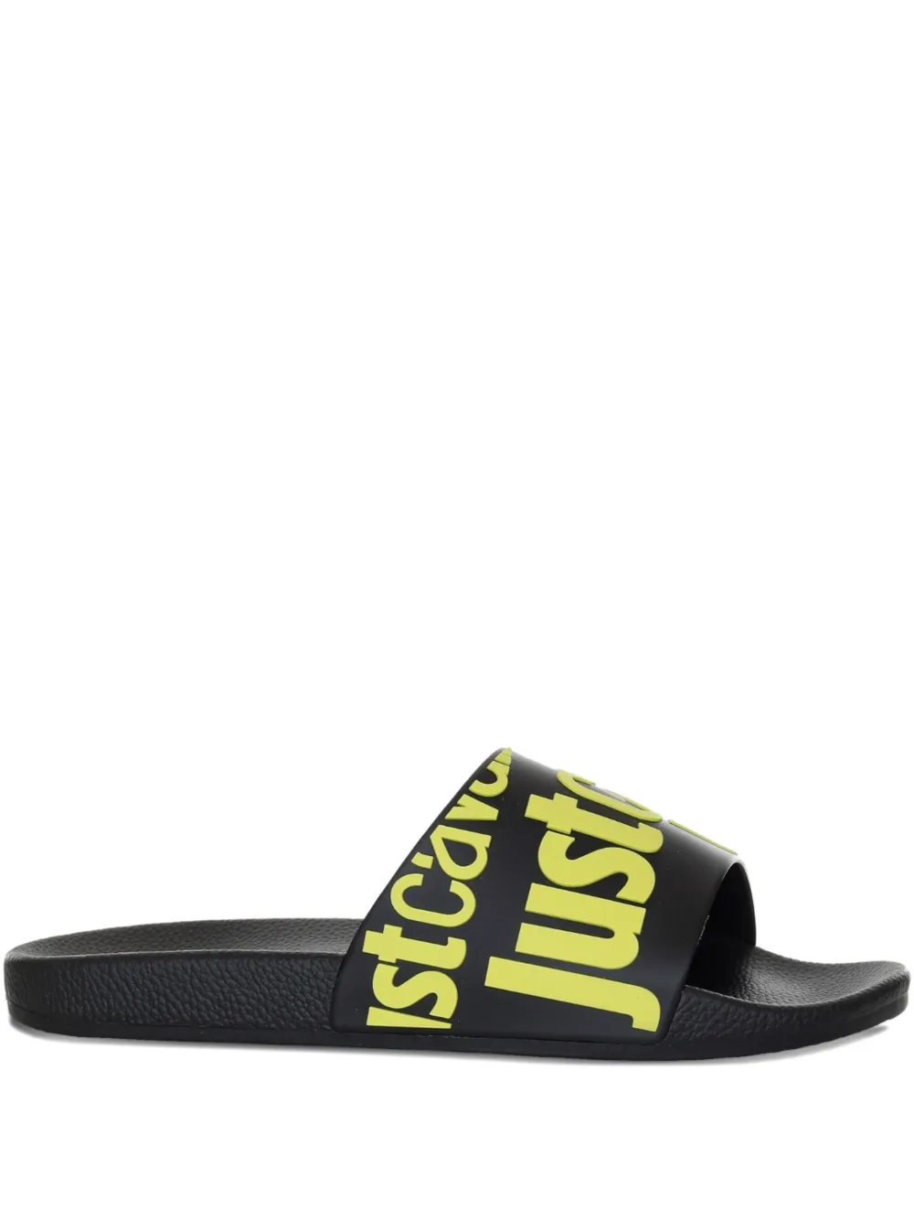 Just Cavalli logo-print slides - ブラック Just Cavalli logo-print slides - ブラック