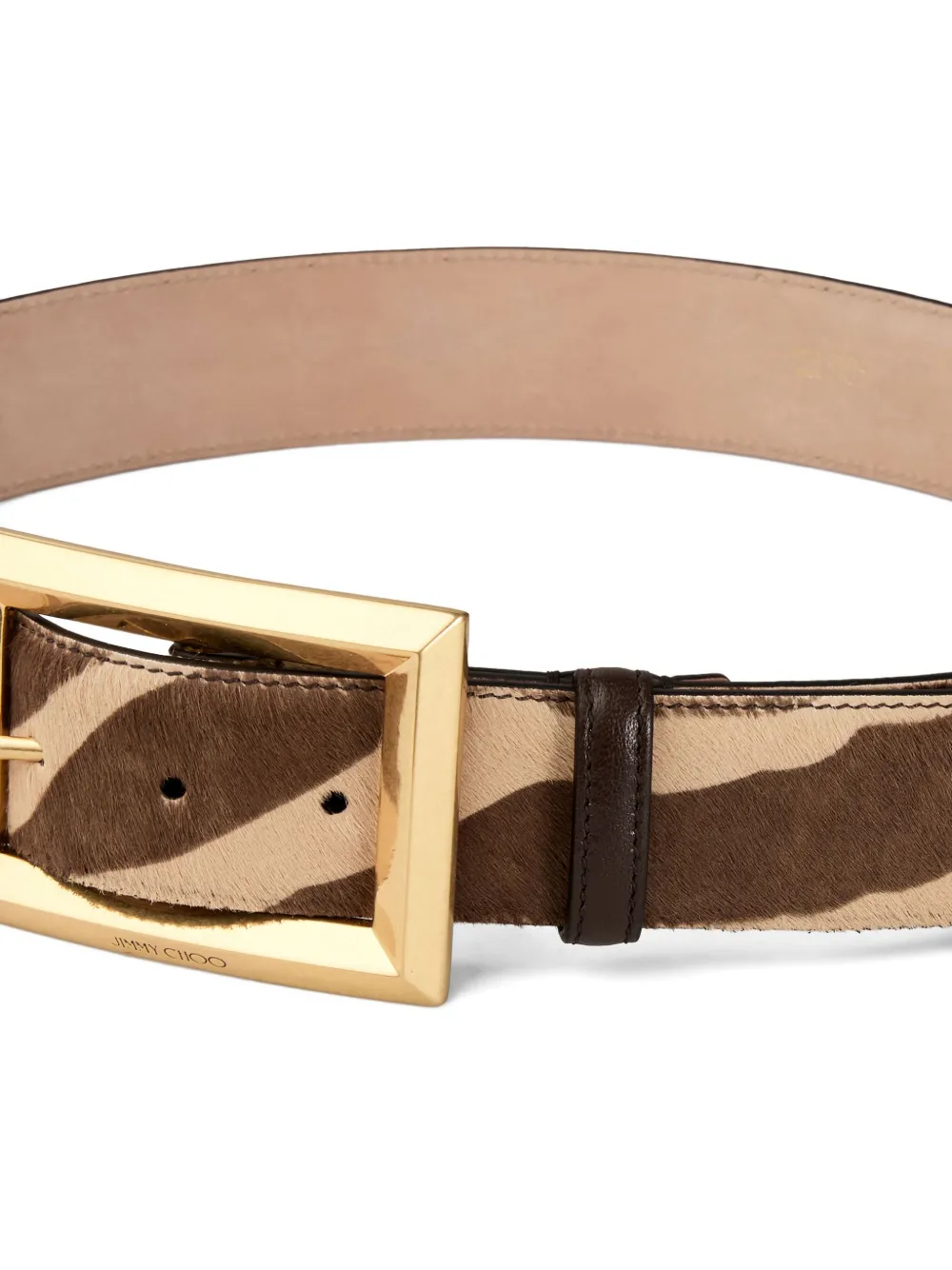 Jimmy Choo Riem met gouden gesp Beige
