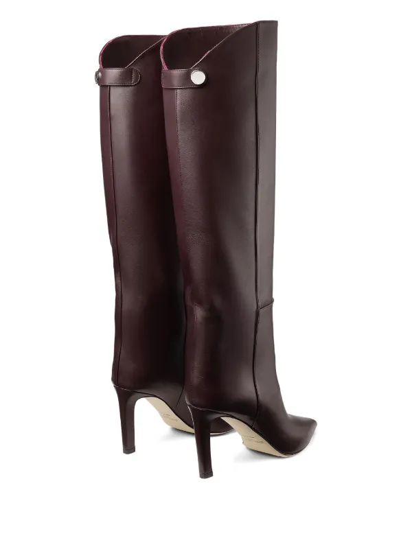 Jimmy Choo 85mm Alizze knee-high Boots Brown FARFETCH IN