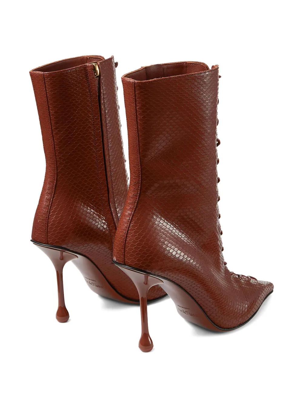 Jimmy Choo 95 mm Scarlett veterlaarzen Rood