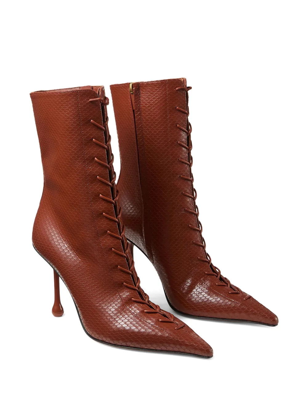 Jimmy Choo 95 mm Scarlett veterlaarzen Rood