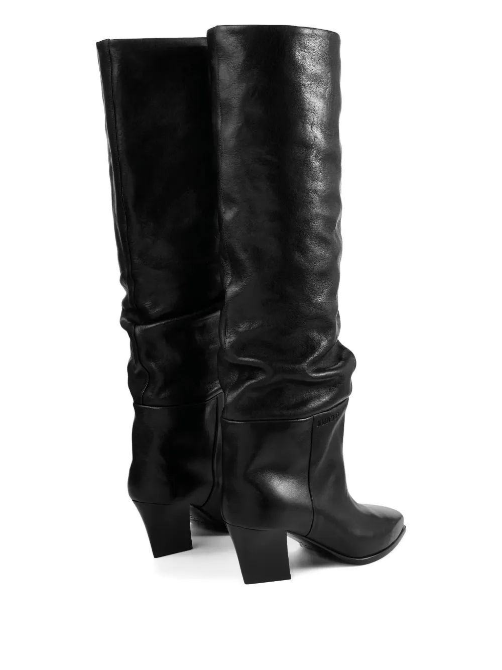 Jimmy Choo 60 mm Hart leren laarzen Zwart