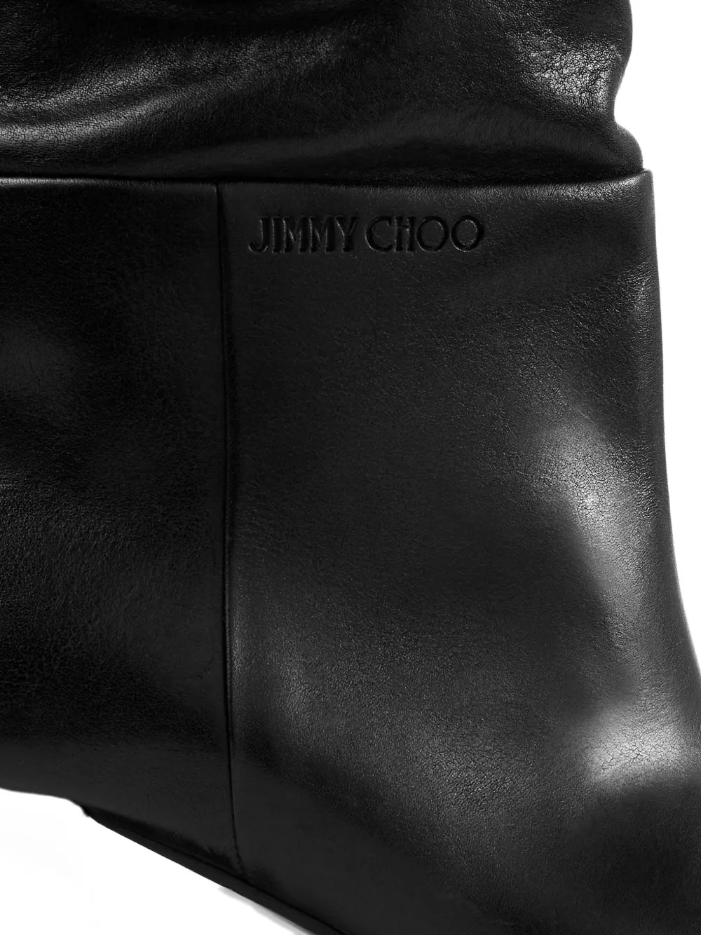 Jimmy Choo 60 mm Hart leren laarzen Zwart