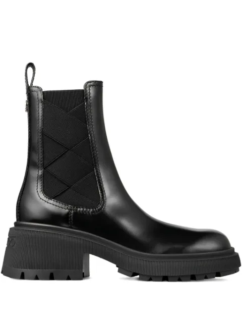 Jimmy Choo 50mm Louri Combat leather boots