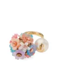 Jimmy Choo Daisy pearl ring - Gold