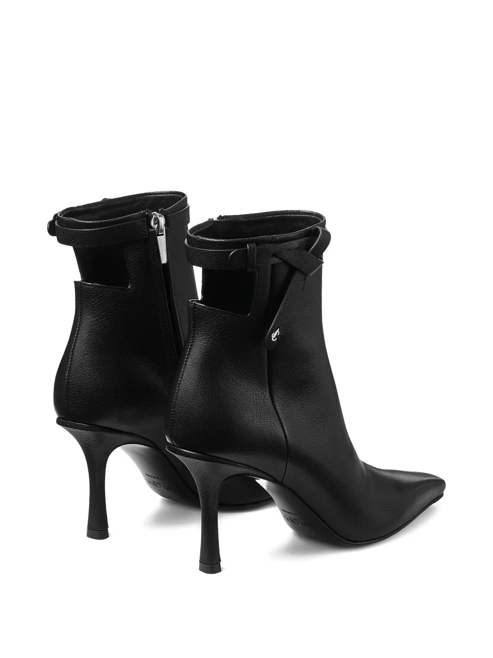 Jimmy Choo Camie Knotted-strap Leather Ankle Boots In Black