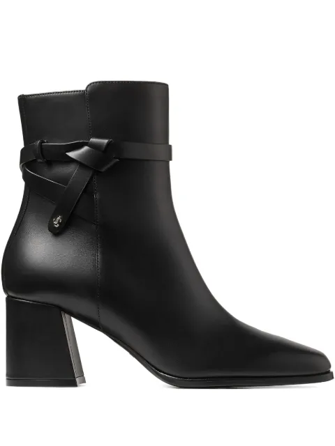 Jimmy Choo 70mm braided-strap block-heel boots