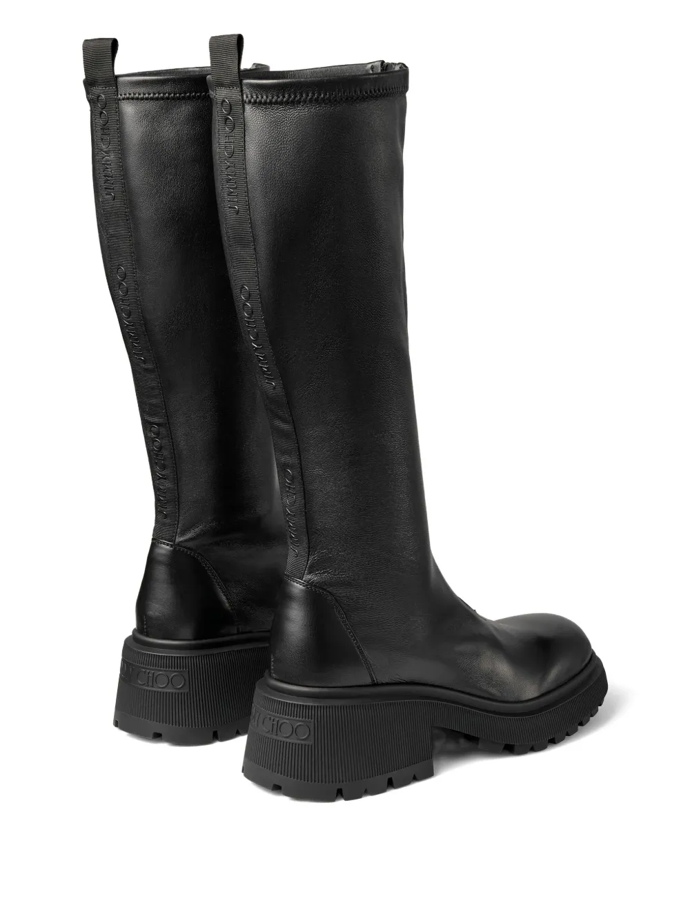 Jimmy Choo 50 mm Lune laarzen met plateauzool en rits Zwart