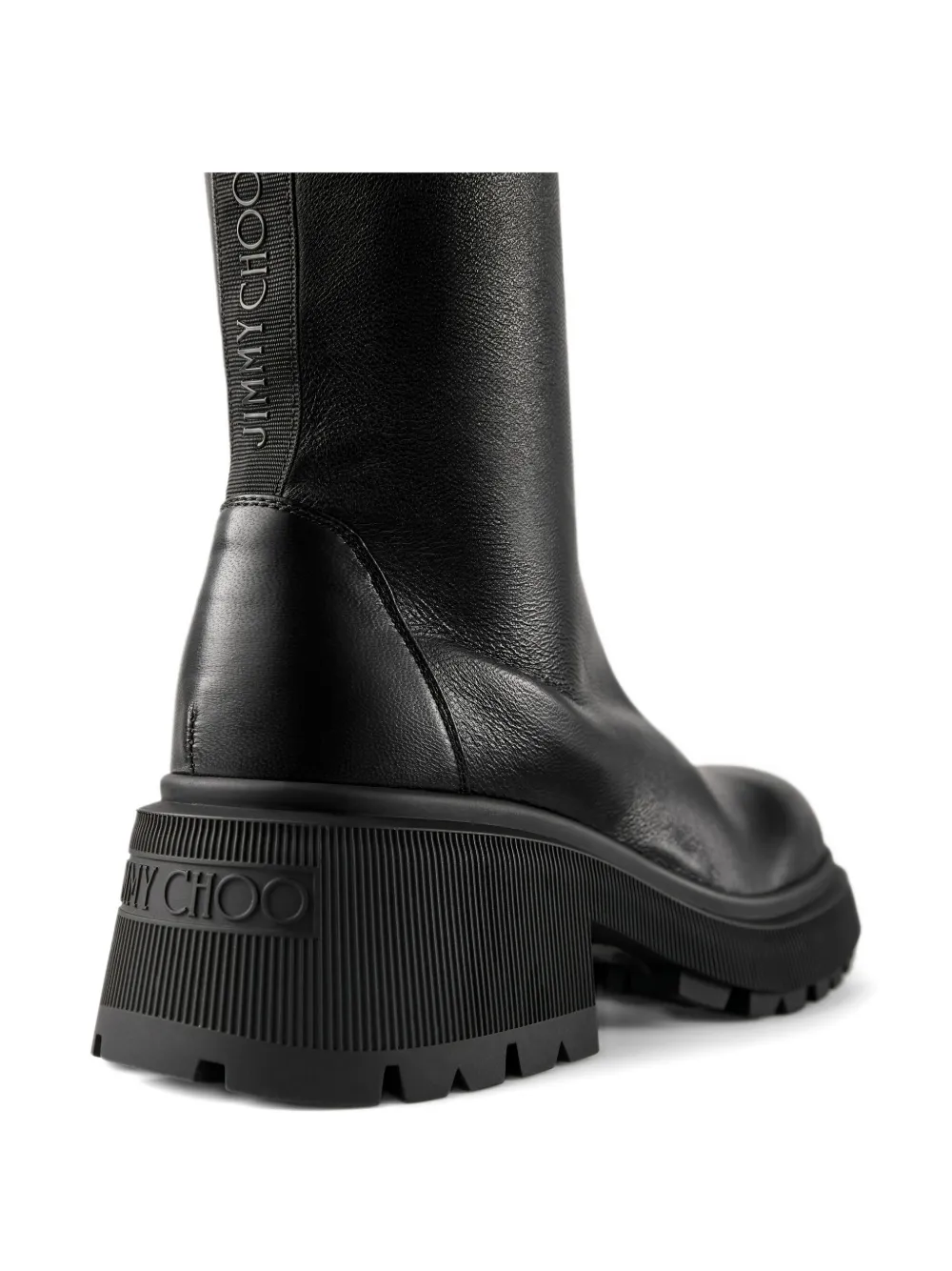 Jimmy Choo 50 mm Lune laarzen met plateauzool en rits Zwart