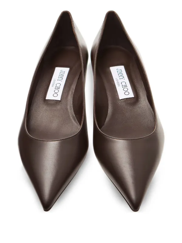 Jimmy Choo Amelia 35 ポインテッドトゥ パンプス | ブラウン
