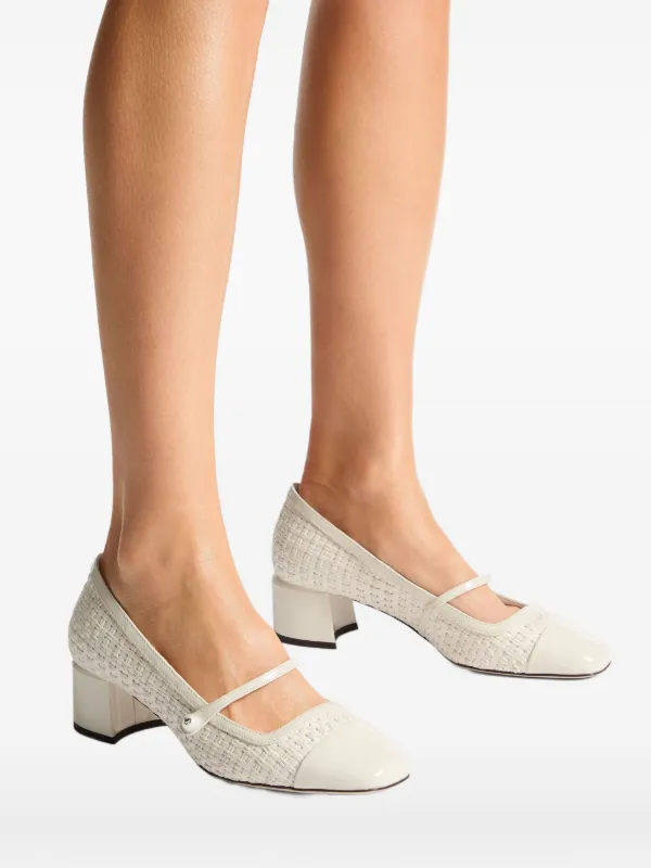 Jimmy Choo 45mm Elisa Pumps | White | FARFETCH