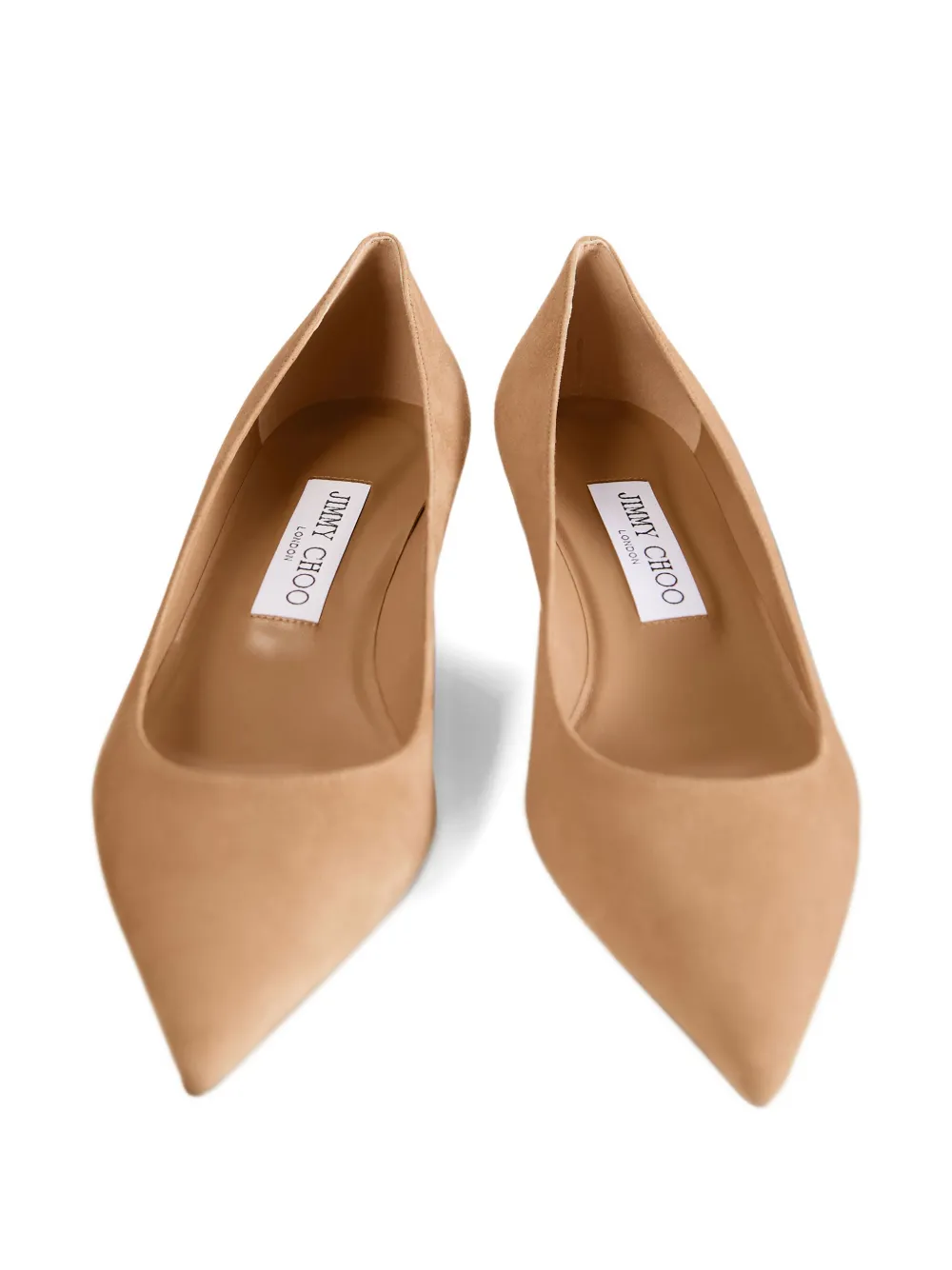 Jimmy Choo 35mm Amelia pointed-toe kitten-heel pumps Brown