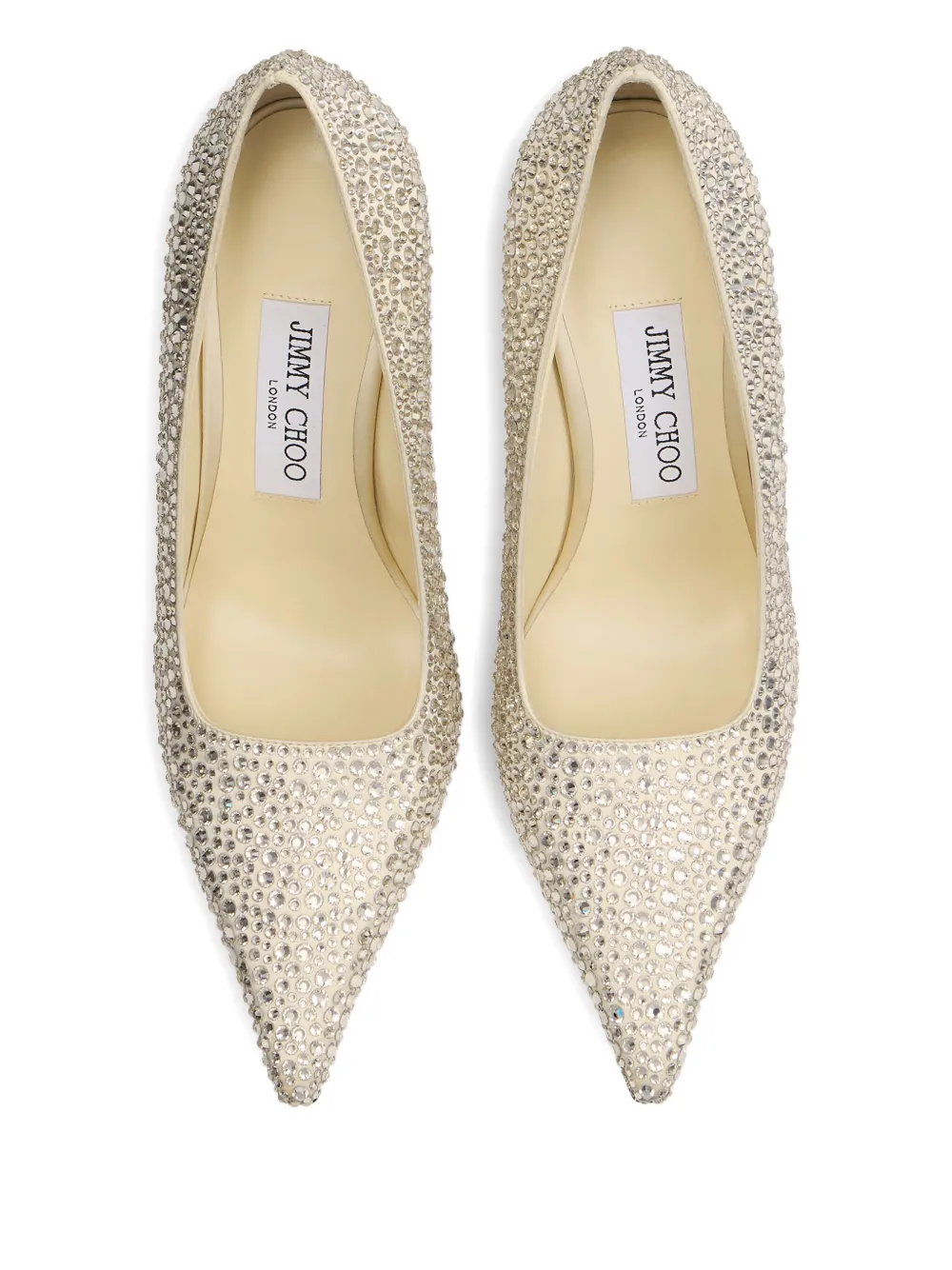 Jimmy Choo 95 mm Ixia leren pumps Beige