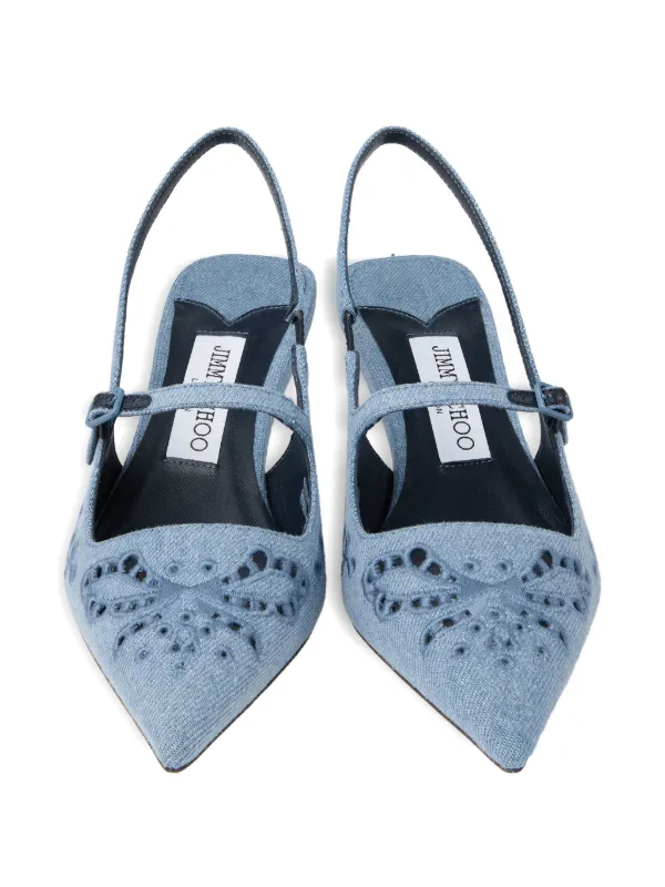 【Jimmy Choo】 Didi 45 スリングバック パンプス *送料関税込* DIDI 45 | Silver Liquid Metal Leather Pointed Pumps | Autumn