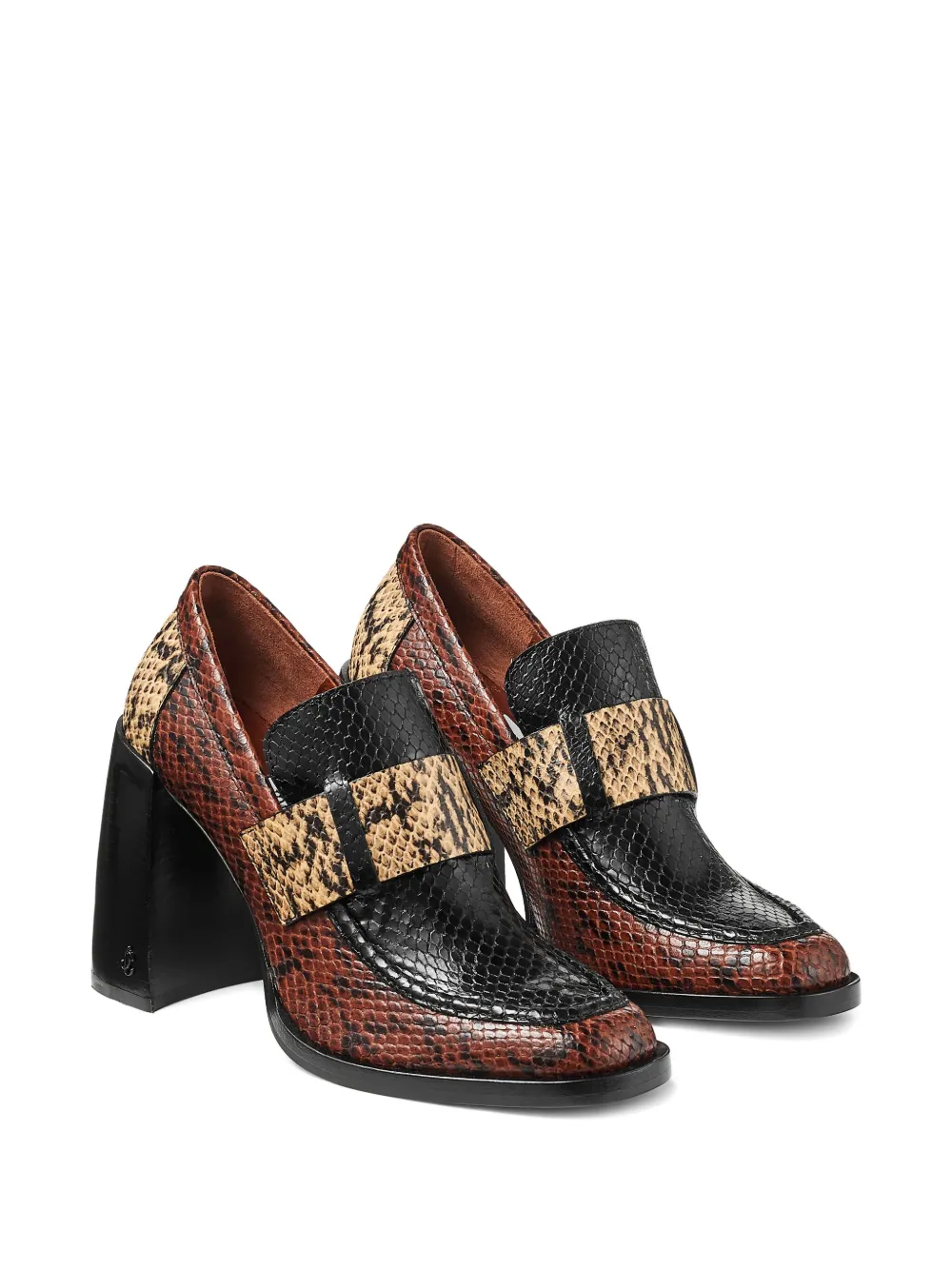 Jimmy Choo 80mm Tylor snakeskin-effect block-heel pumps | Heeled Pumps | Image 2