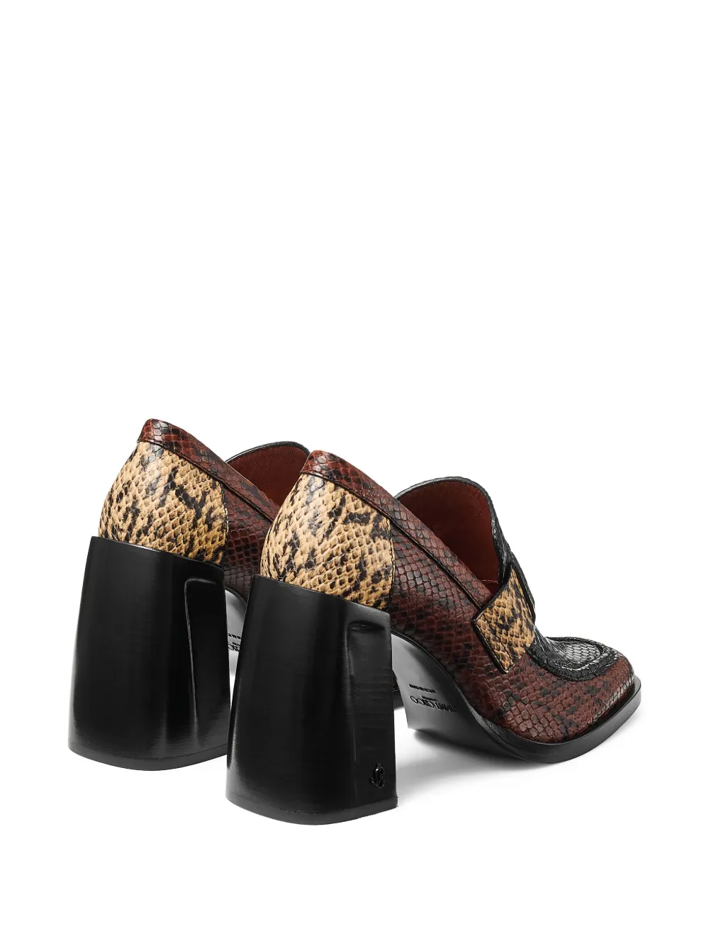 Jimmy Choo Tylor 95 Snake-effect Leather Loafer Pumps In Multi