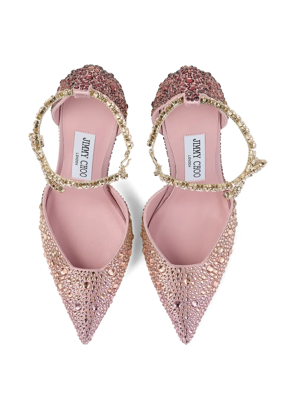 Jimmy Choo 100mm Stevie crystal-embellished pumps Pink