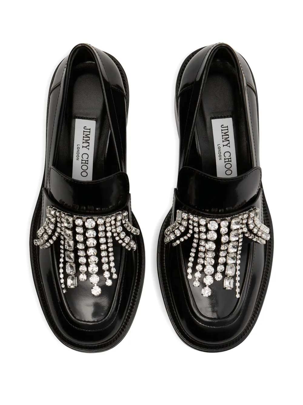 Jimmy Choo 50mm Tylor crystal-embellished loafer pumps Black
