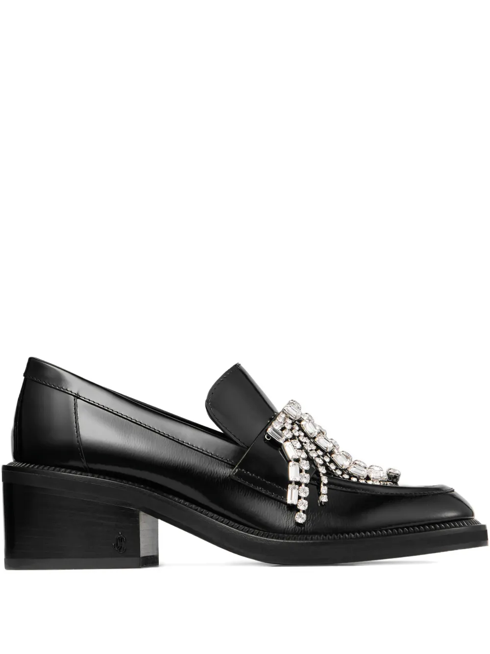 Jimmy Choo 50mm Tylor crystal-embellished loafer pumps Black