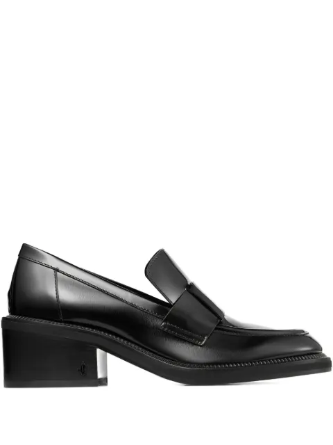 Jimmy Choo 50mm Tylor leather block-heel loafers