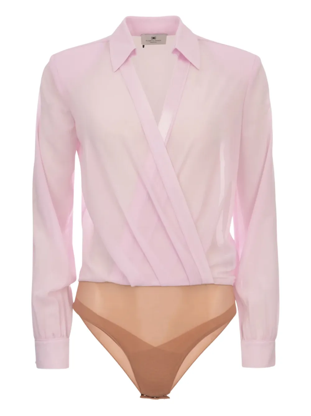 Elisabetta Franchi Body met lange mouwen Roze