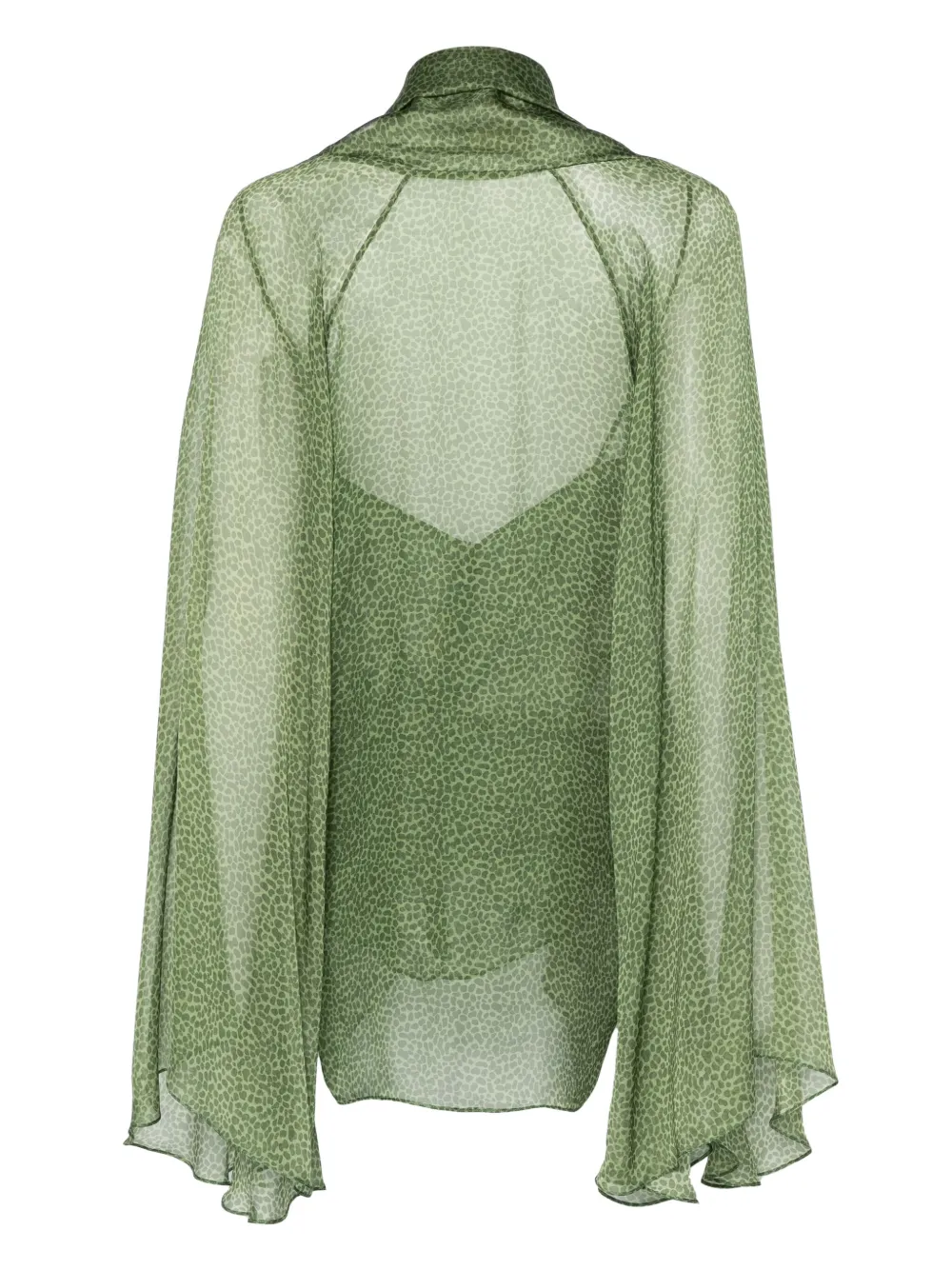 Elie Saab silk blouse - Groen