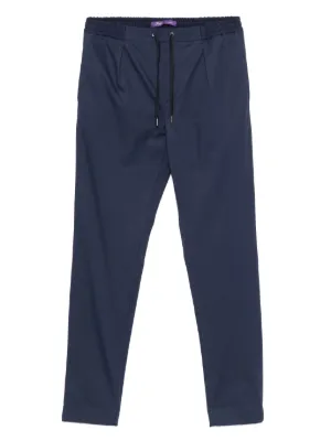 Giorgio Armani Pleated wide-leg Trousers | Blue | FARFETCH