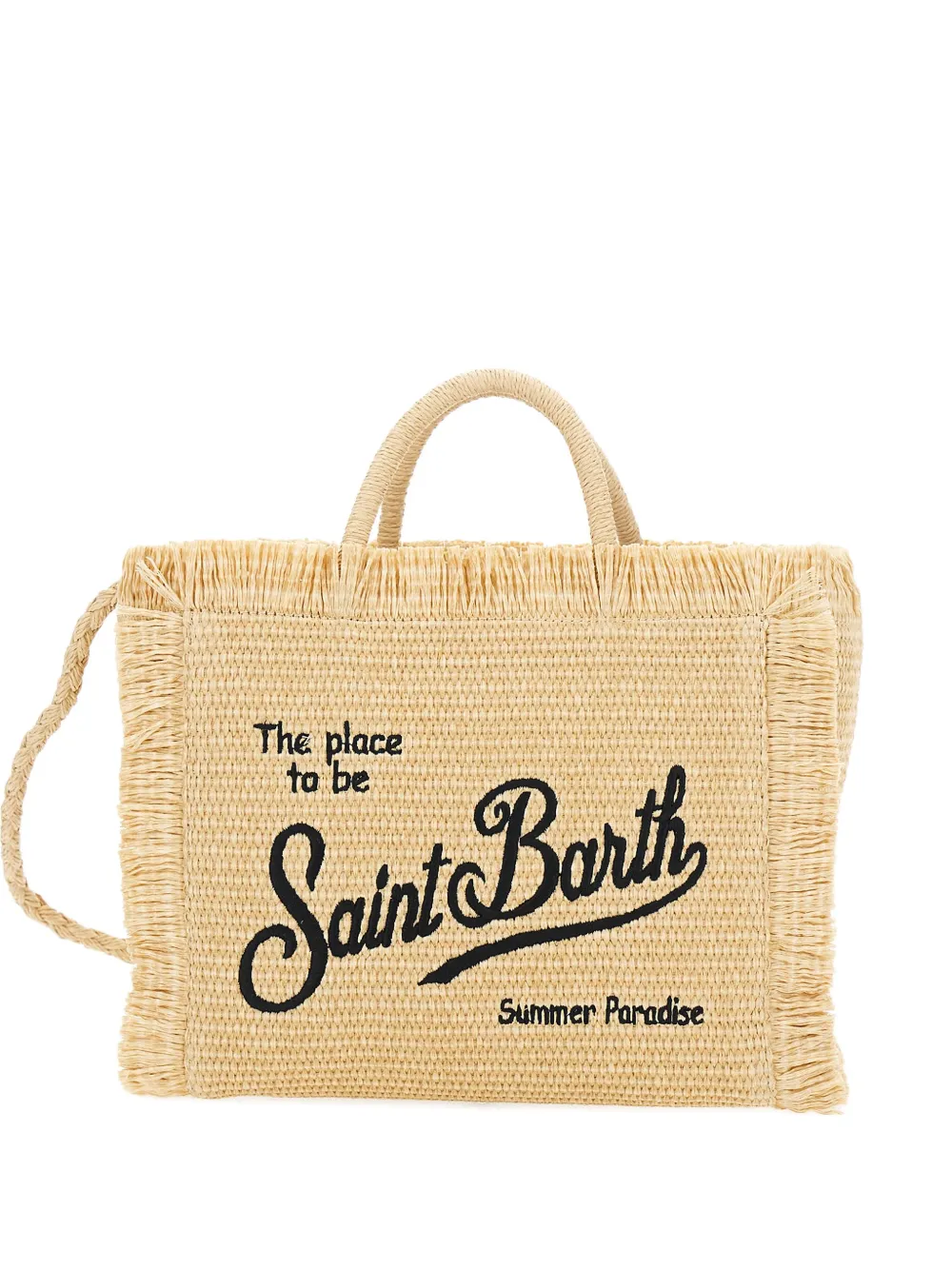 MC2 Saint Barth fringed straw tote bag | Neutrals | Image 1